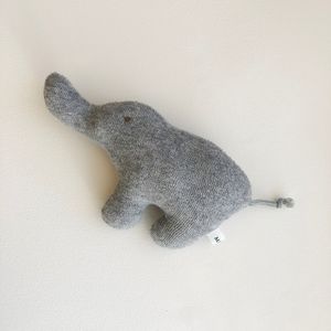 MAKIE baby elephant toy gray rattle  *new*